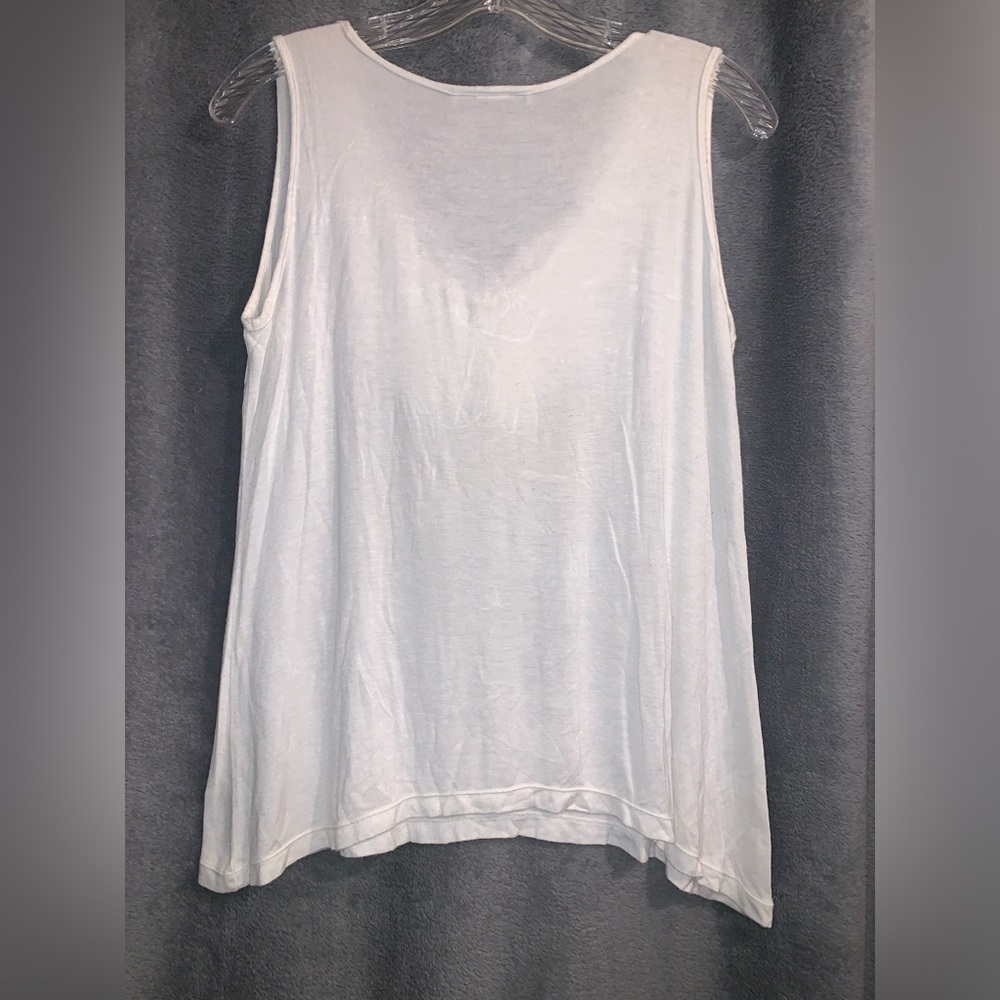 Claudia Richard white sleeveless blouse. Size medium - Picture 3 of 3